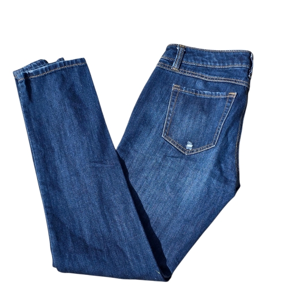 Cabi Blue Distressed Slim Boyfriend Jeans - Picture 3 of 4